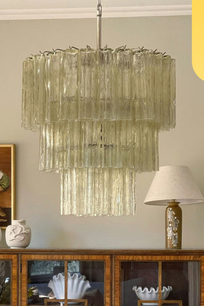 Amber Honey Art Glass Tube Chandelier - view 9 | everlamps