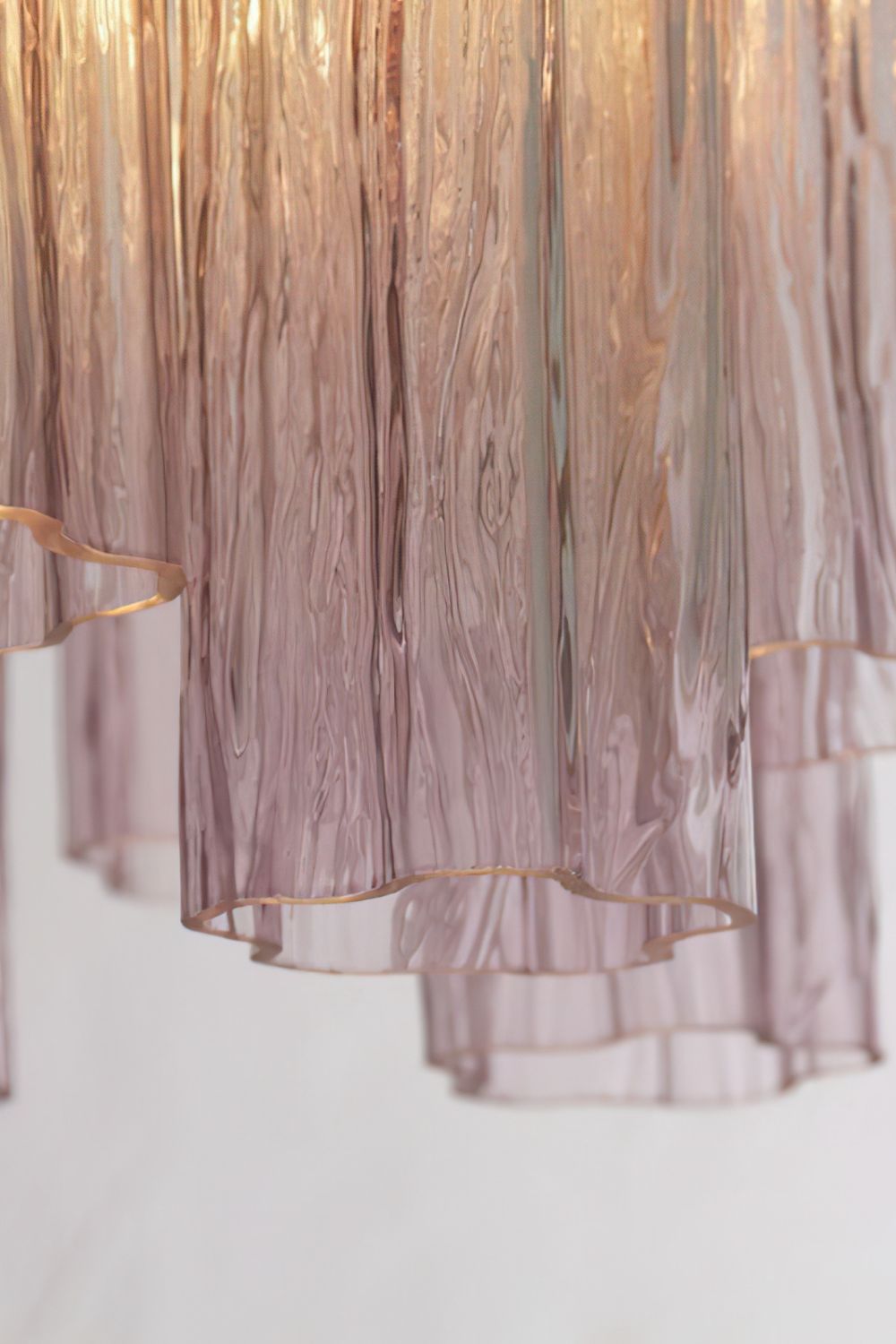 1990s Art Amethyst Glass Chandelier - view 9 | everlamps