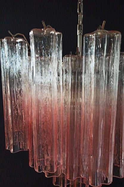 Pink Gradient Art Glass Tube Chandelier - view 12 | everlamps