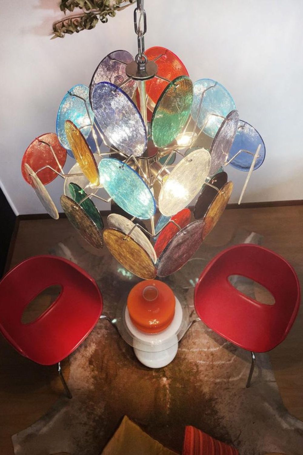 Art Glass Disc Pendant Light - view 11 | everlamps