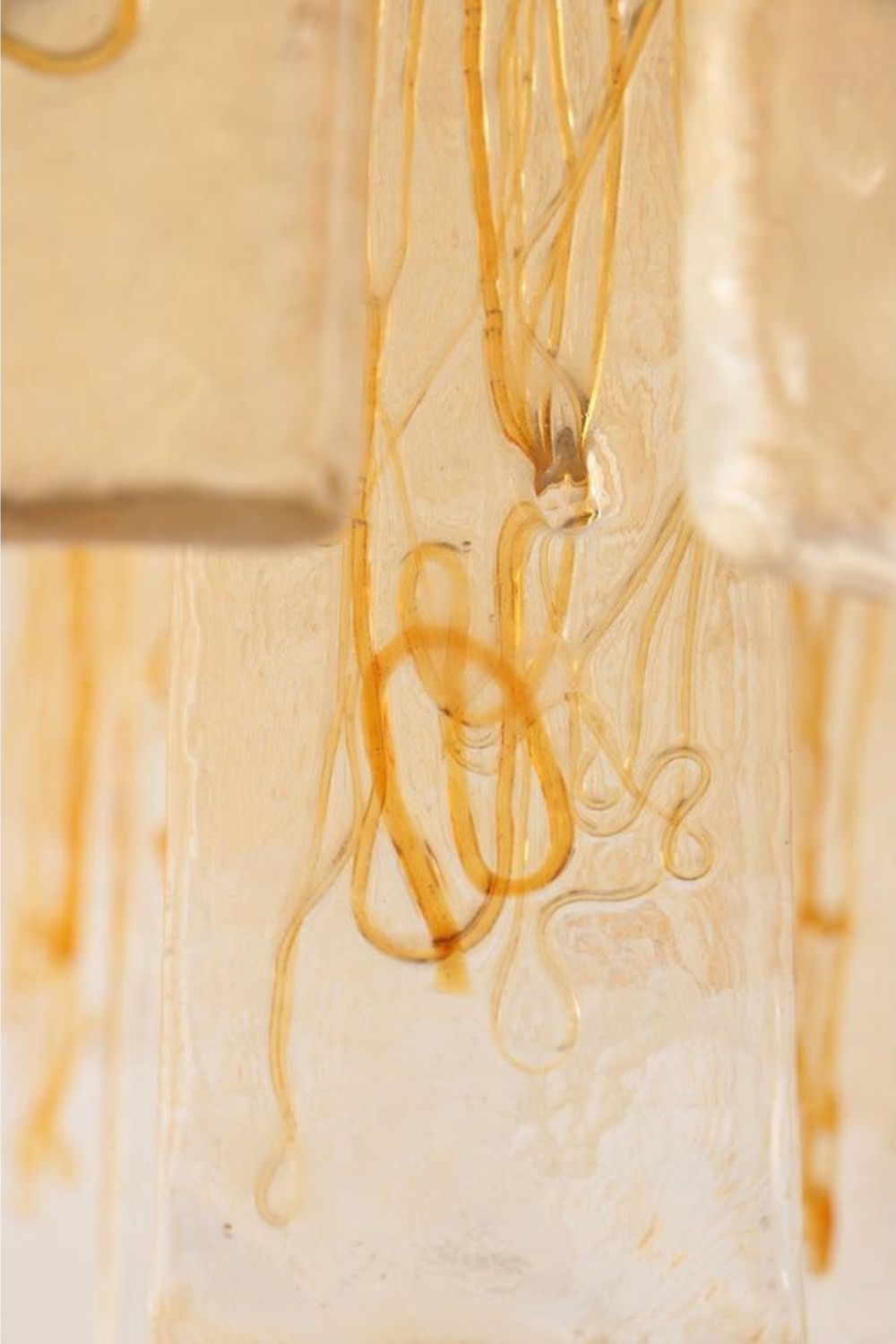 Amber Art Glass Tiered Chandelier - view 10 | everlamps