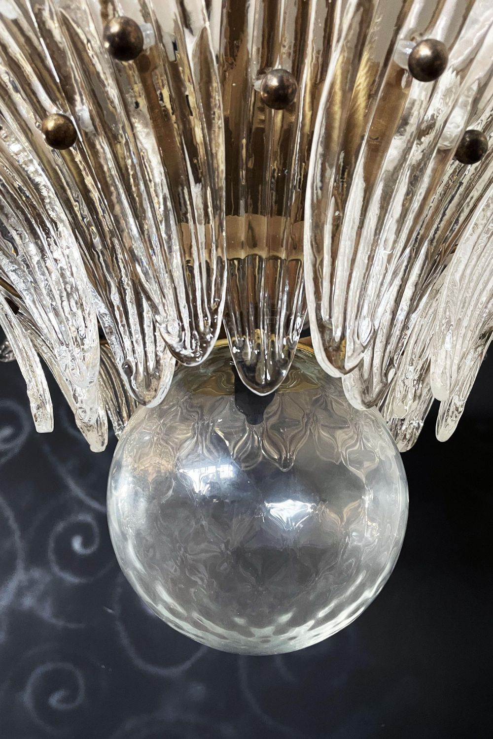 Italian Art Three-Tiered Palmette Chandelier - view 15 | everlamps