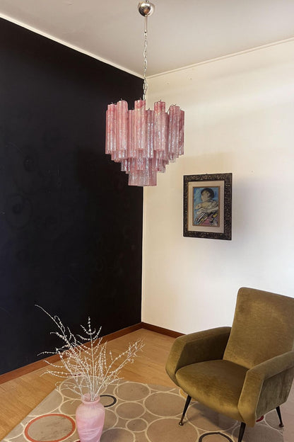 Pink Art Glass Tree Branch Chandelier - view 8 | everlamps