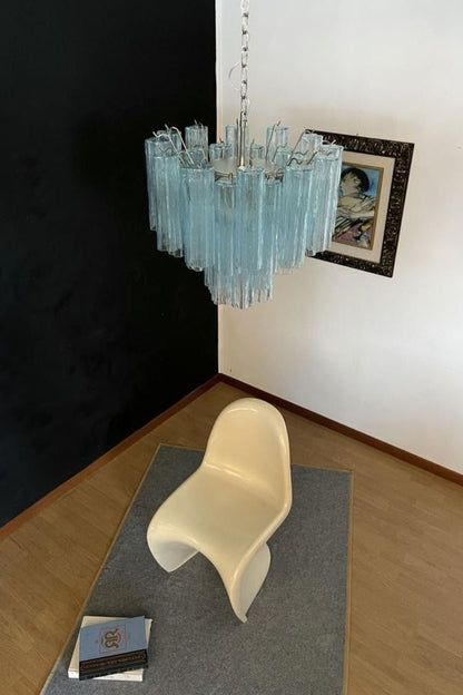 1990s Art blue glass tube chandelier - view 8 | everlamps