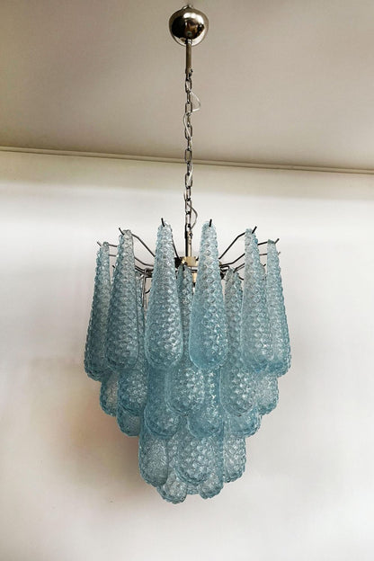 Vintage Italian Blue Art Teardrop Chandelier - view 13 | everlamps