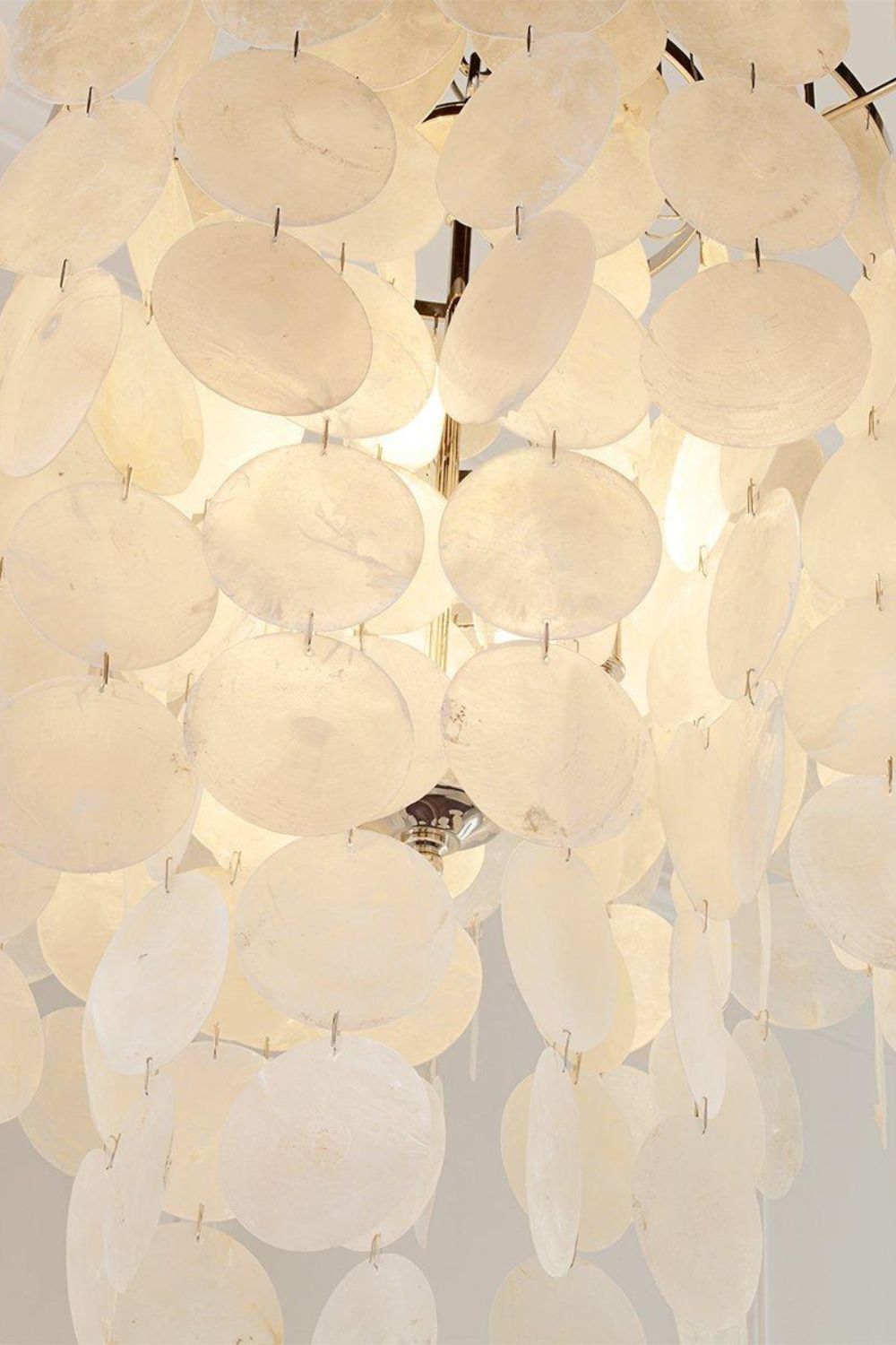 Modern Tiered Capiz Shell Chandelier - view 11 | everlamps