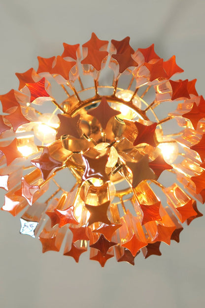 Amber Murano Glass Prism Spiral Chandelier - view 10 | everlamps