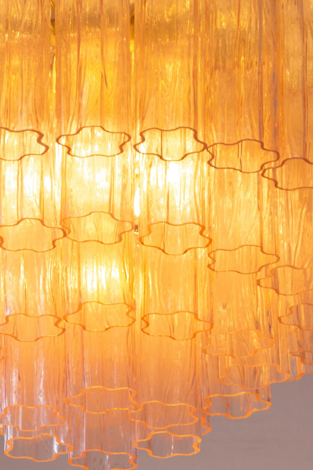 Large Pink Art Glass Tronchi Ceiling Light - view 8 | everlamps