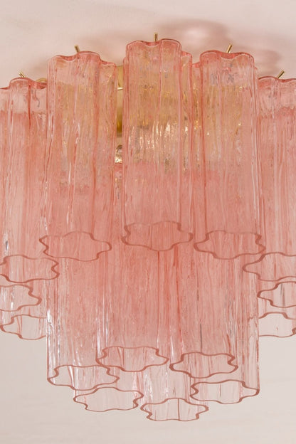 Vintage Pink Murano Tronchi Glass Ceiling Light - view 9 | everlamps