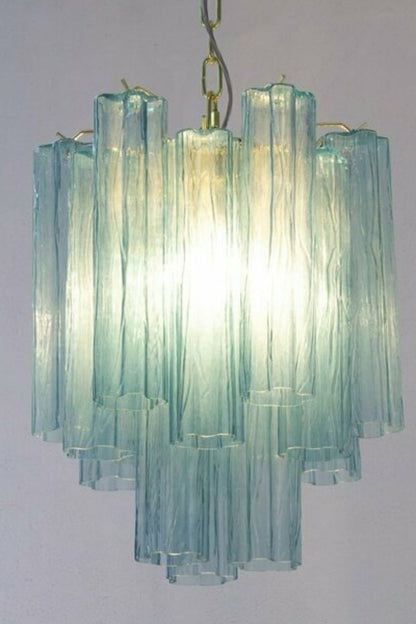 Retro Suspension Lamp with Blue Art Glass Tubes - view 7 | everlamps
