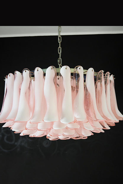 1990s Italian Art Pink Flower Chandelier - view 6 | everlamps