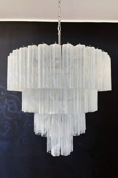 Art White Glass Tube Chandelier – 78 Pieces - view 12 | everlamps
