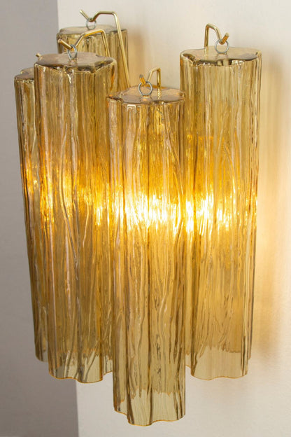 Italian Art amber glass tube wall lamp - view 6 | everlamps
