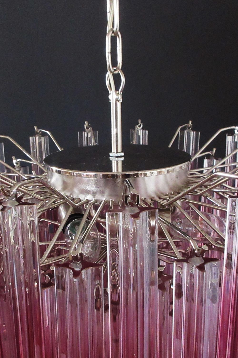 Amethyst Art Glass Prism Chandelier - view 14 | everlamps