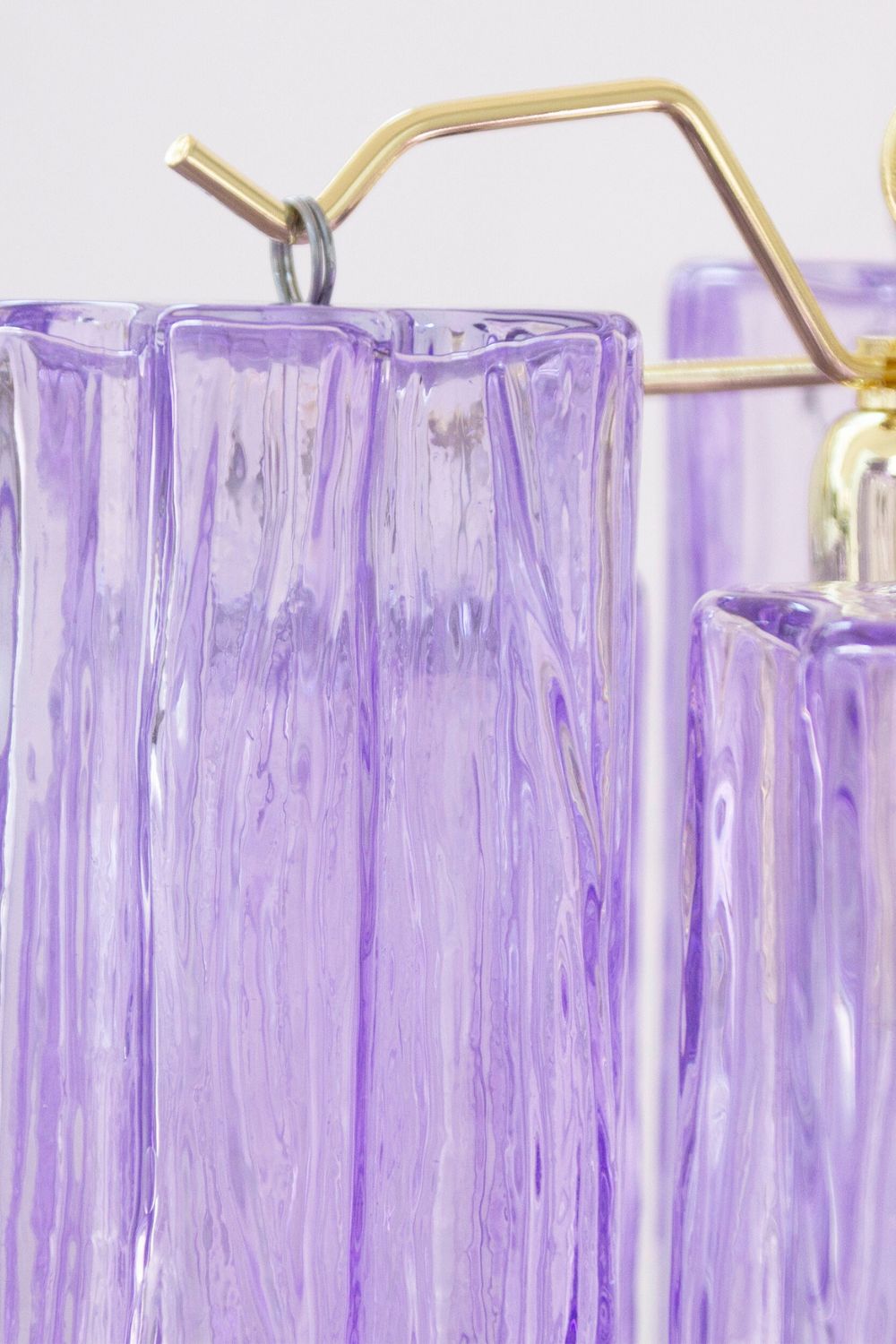 Italian Art Style Purple Tronchi Chandelier - view 9 | everlamps