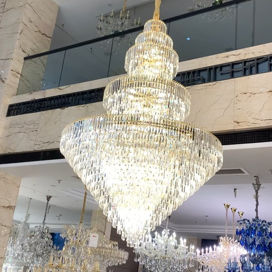Luxury Multi-tiered Extra Large Crystal Chandelier for Staircase/Foyer/Entryway - Yovalighting