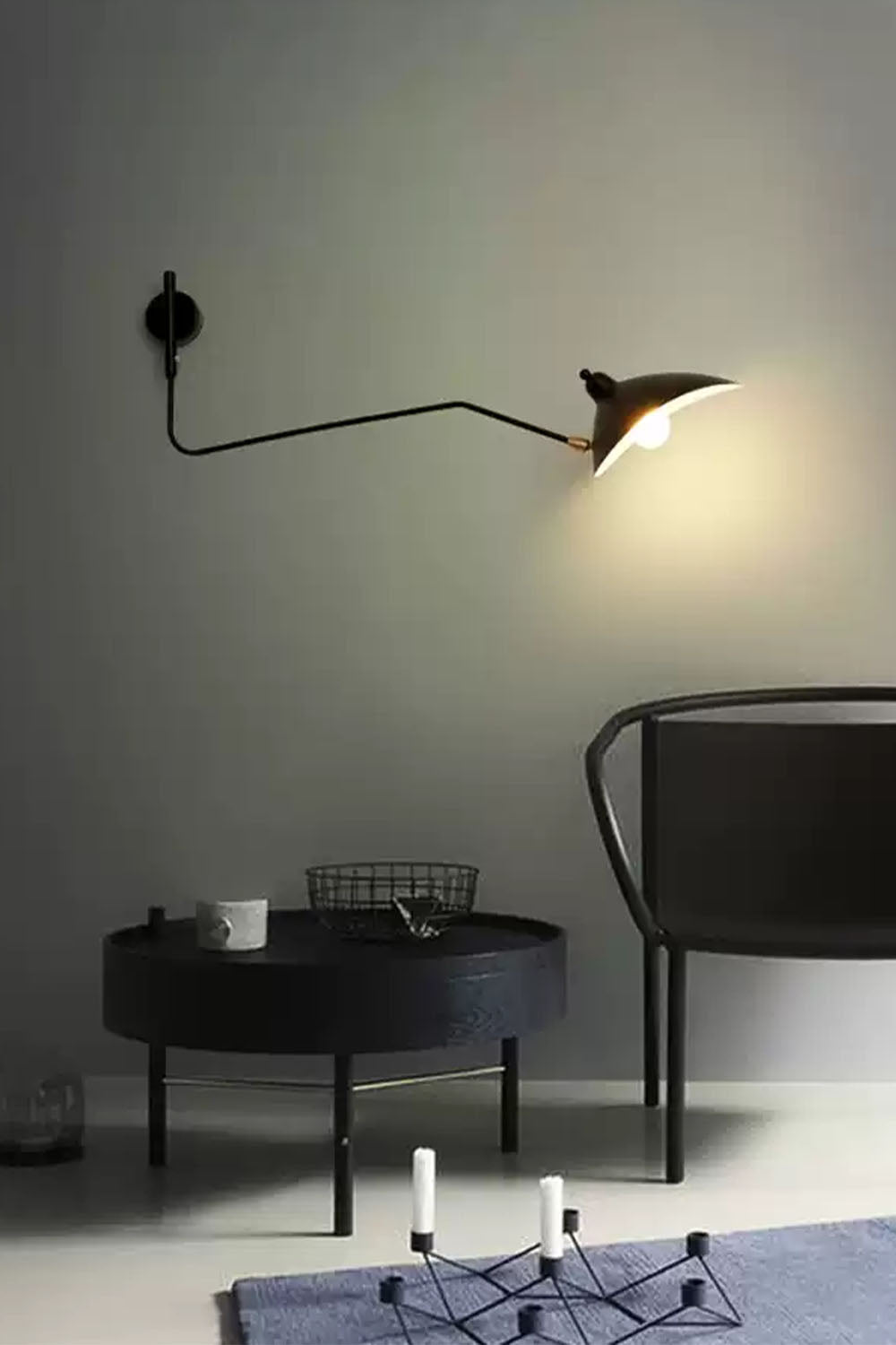 Adjustable Swing Arm Wall Lamp - view 3 | everlamps