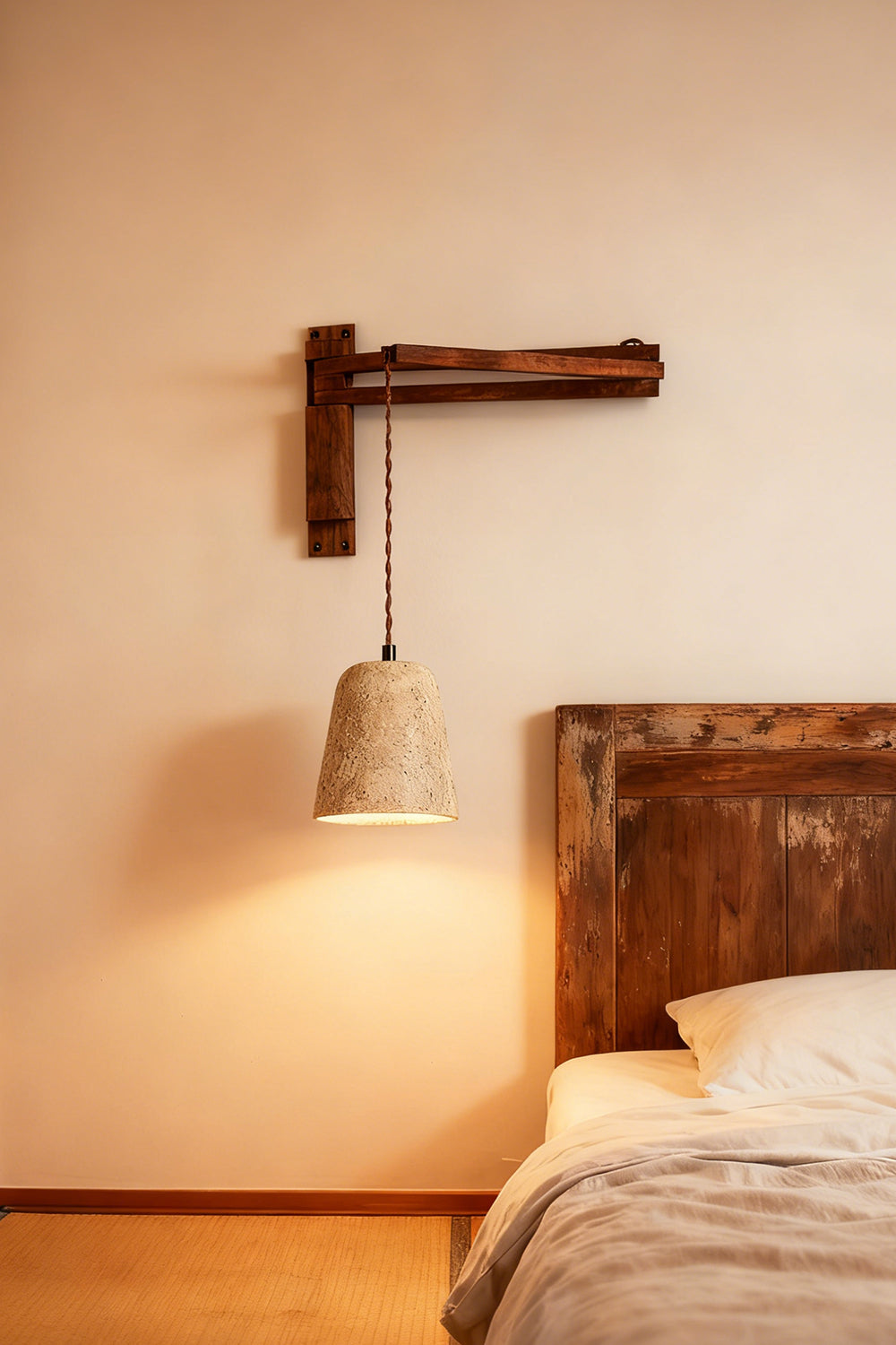 Adjustable Travertine Dome Wall Sconce - view 10 | everlamps