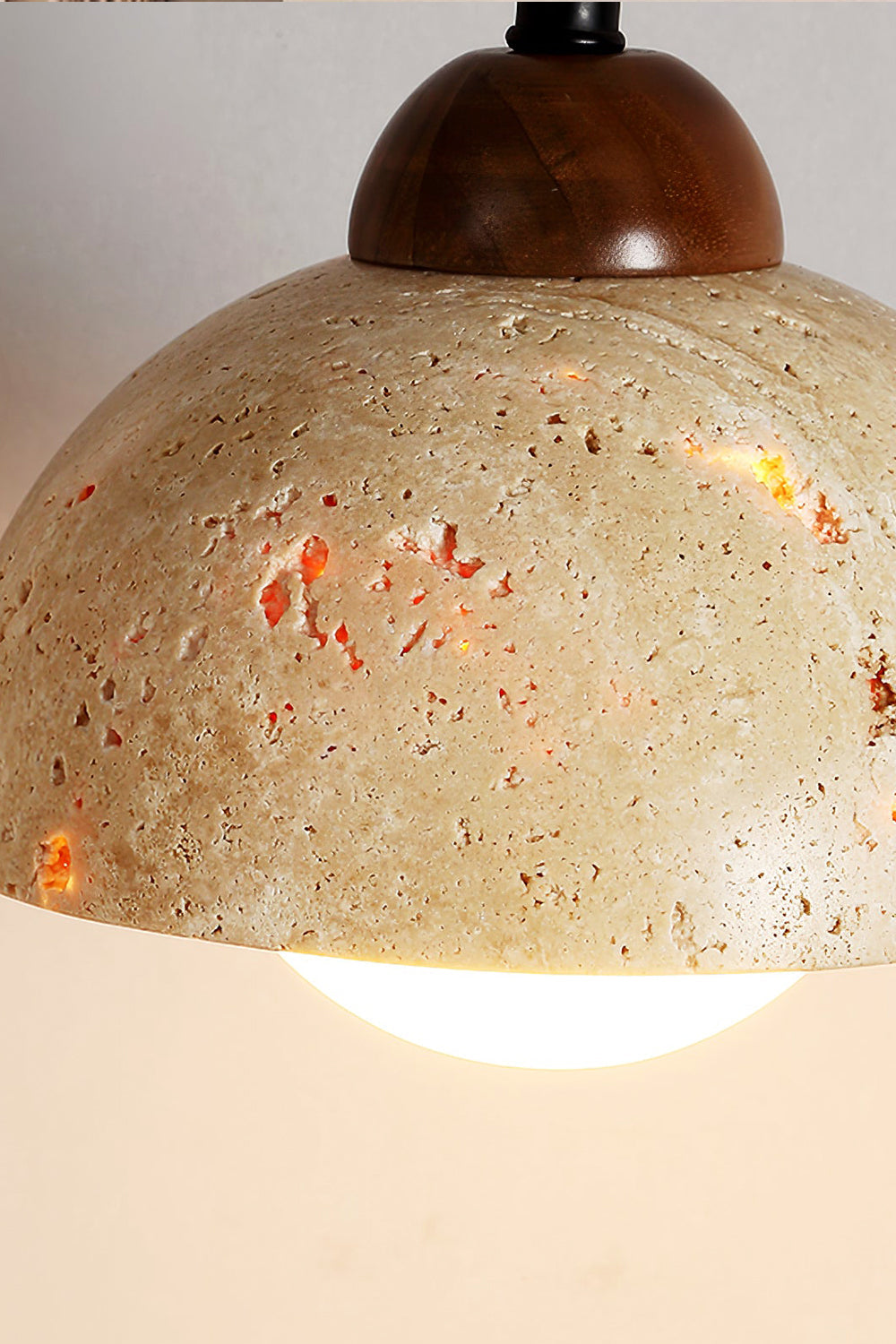 Adjustable Travertine Dome Wall Sconce - view 15 | everlamps