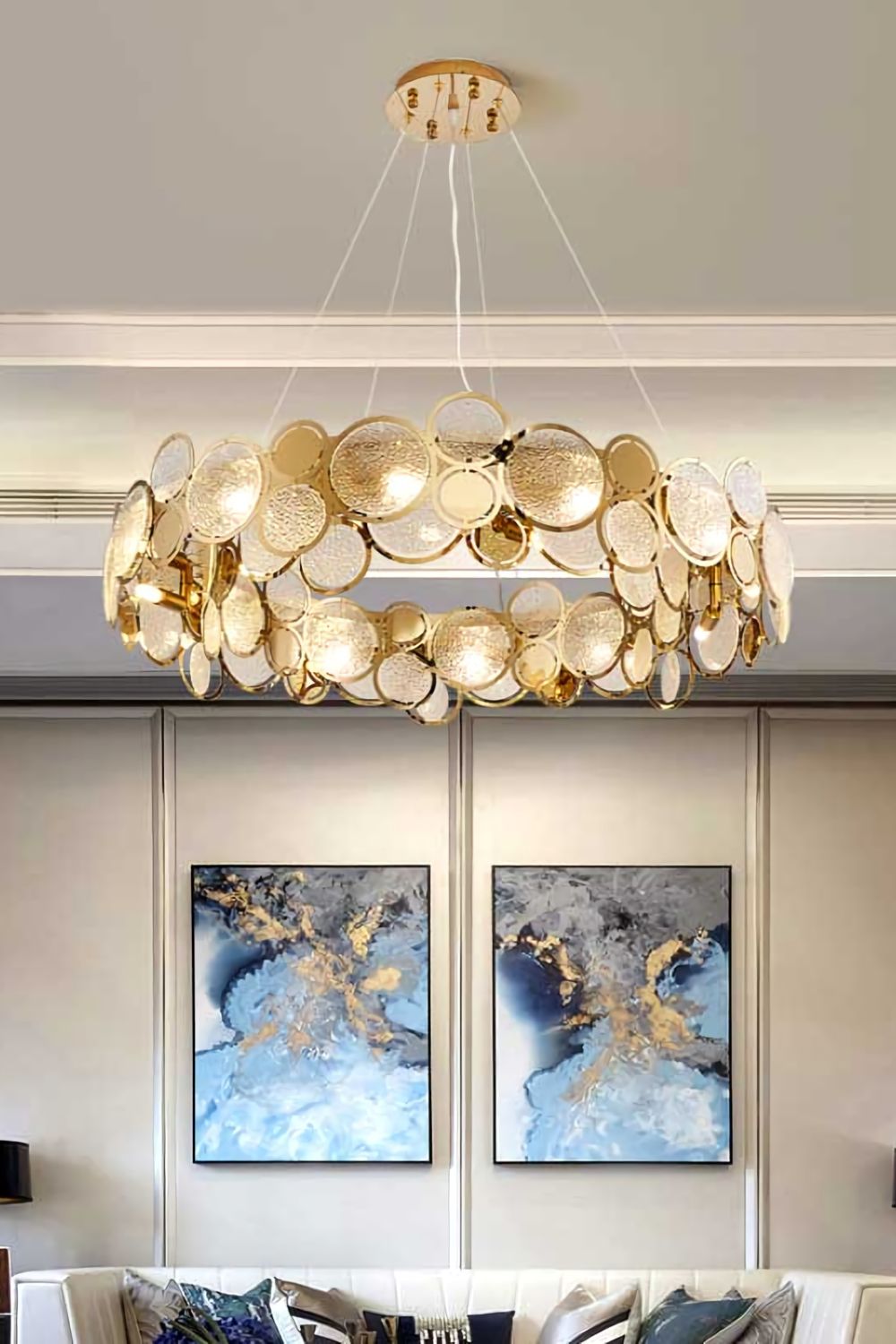 Adrianna Glass Round Chandelier - everlamps