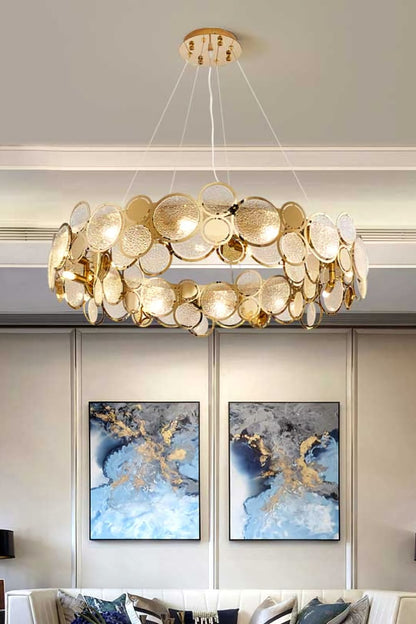 Adrianna Glass Round Chandelier - everlamps