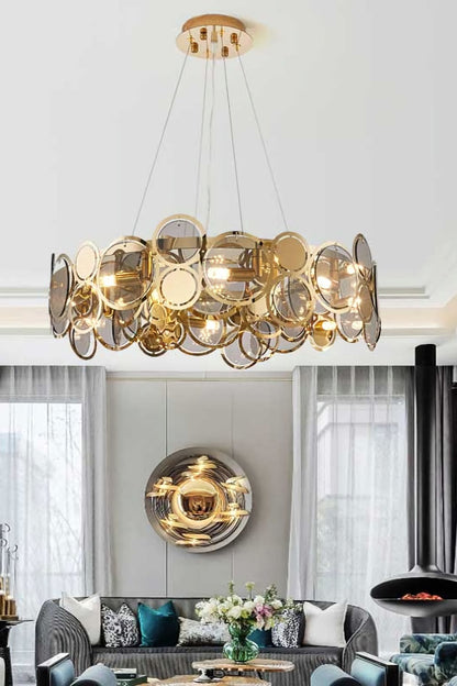 Adrianna Glass Round Chandelier - everlamps