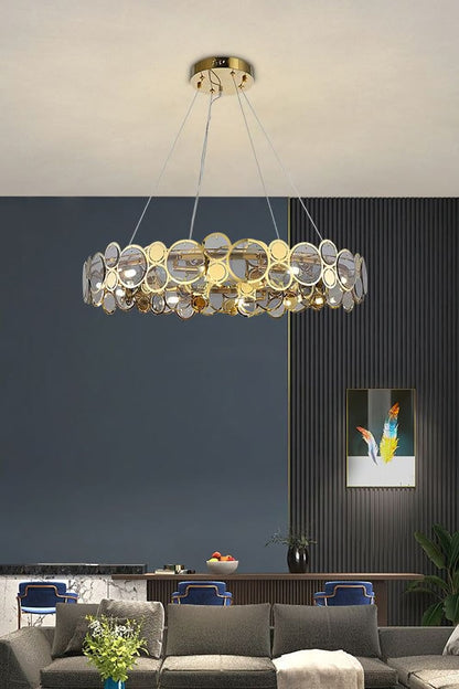 Adrianna Glass Round Chandelier - everlamps