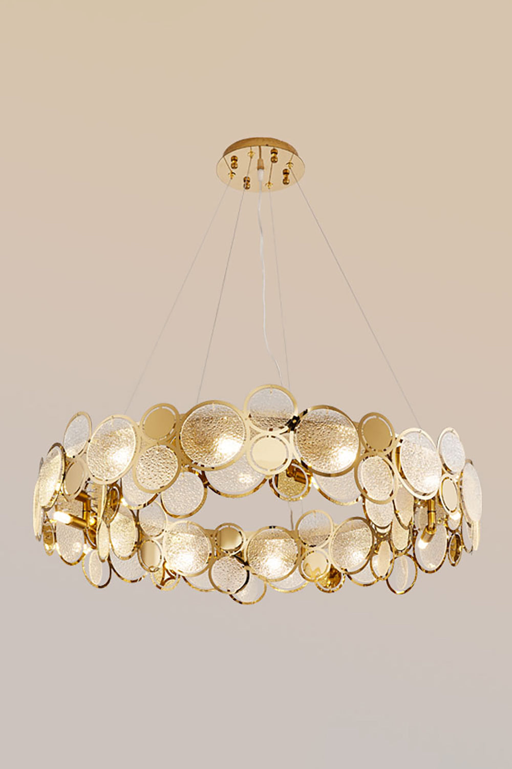 Adrianna Glass Round Chandelier - everlamps