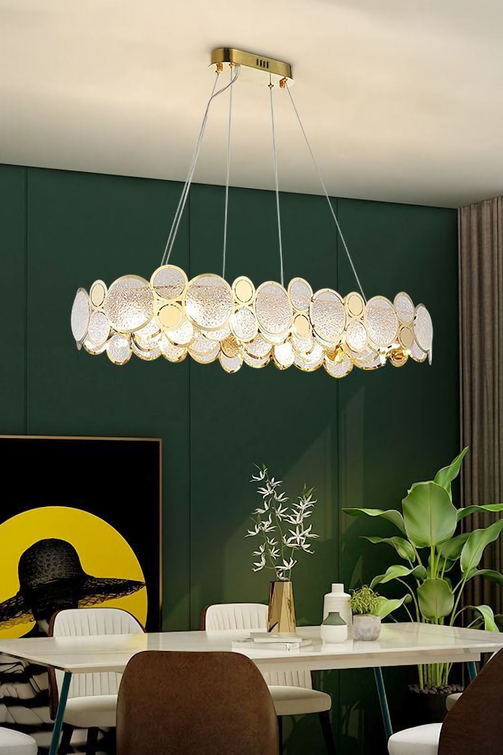 Adrianna Glass Round Chandelier - everlamps