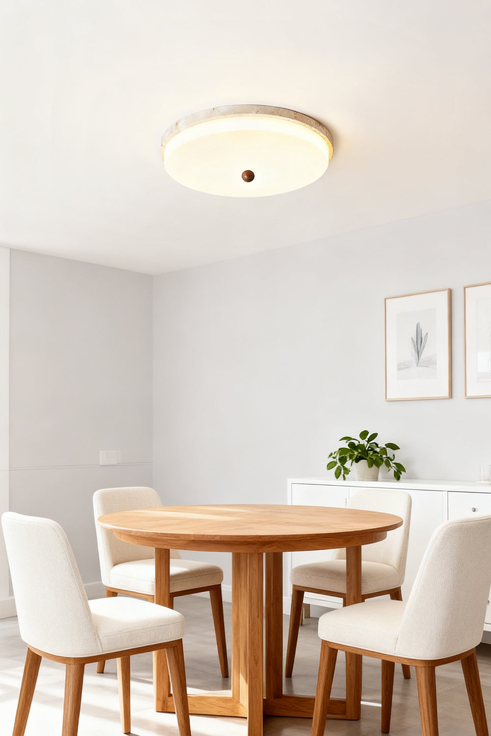 Aeon Travertine Globe Ceiling Light - view 11 | everlamps