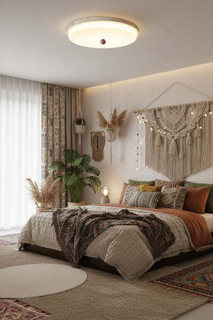 Aeon Travertine Globe Ceiling Light - view 5 | everlamps