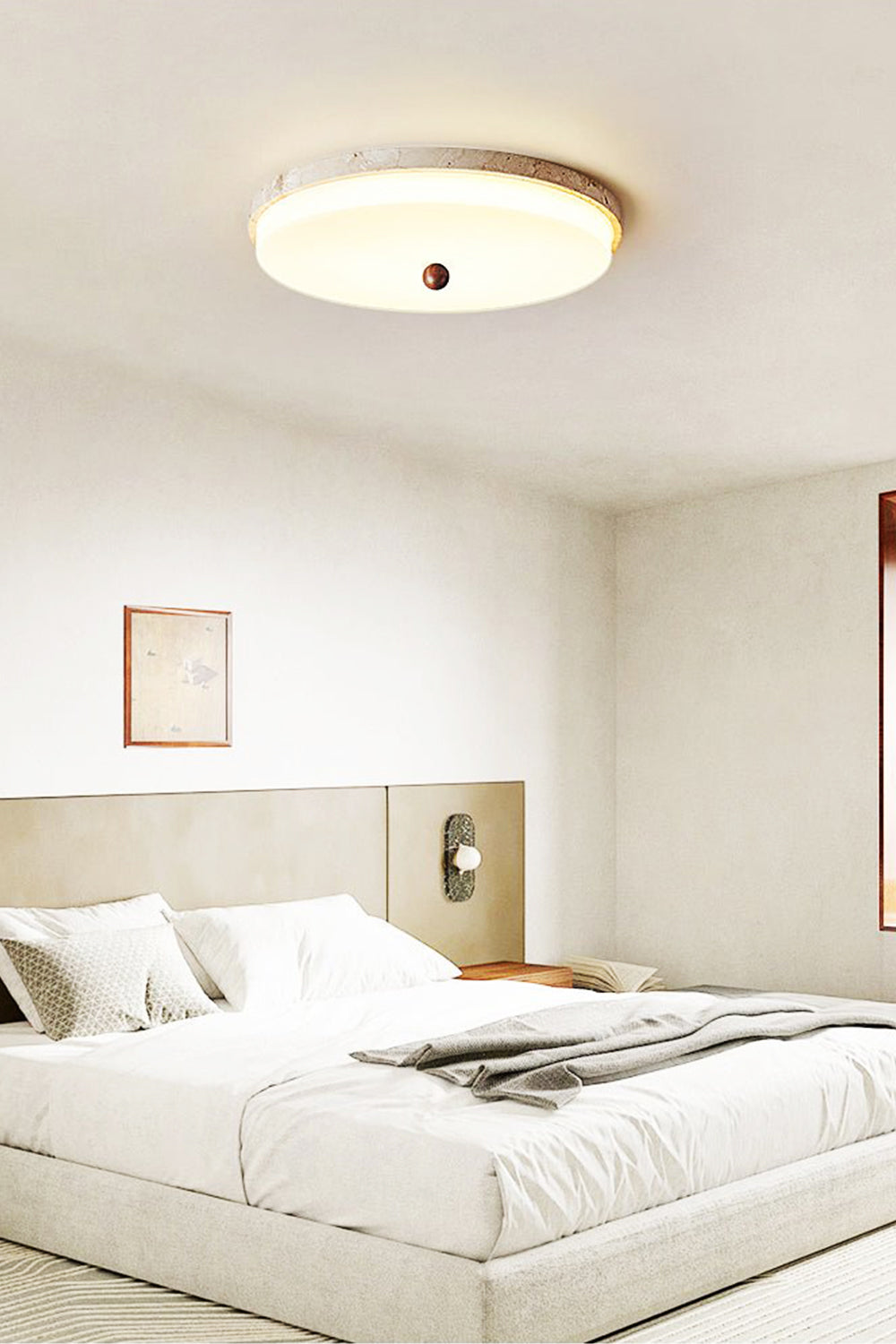 Aeon Travertine Globe Ceiling Light - view 9 | everlamps