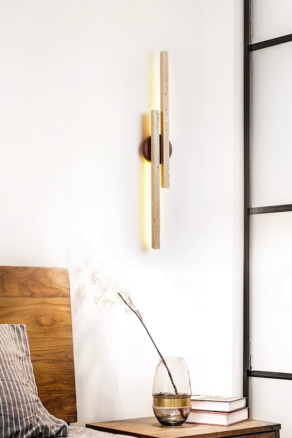 Aeris Travertine Wall Light - view 4 | everlamps