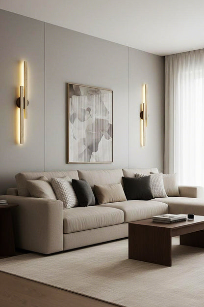 Aeris Travertine Wall Light - view 3 | everlamps