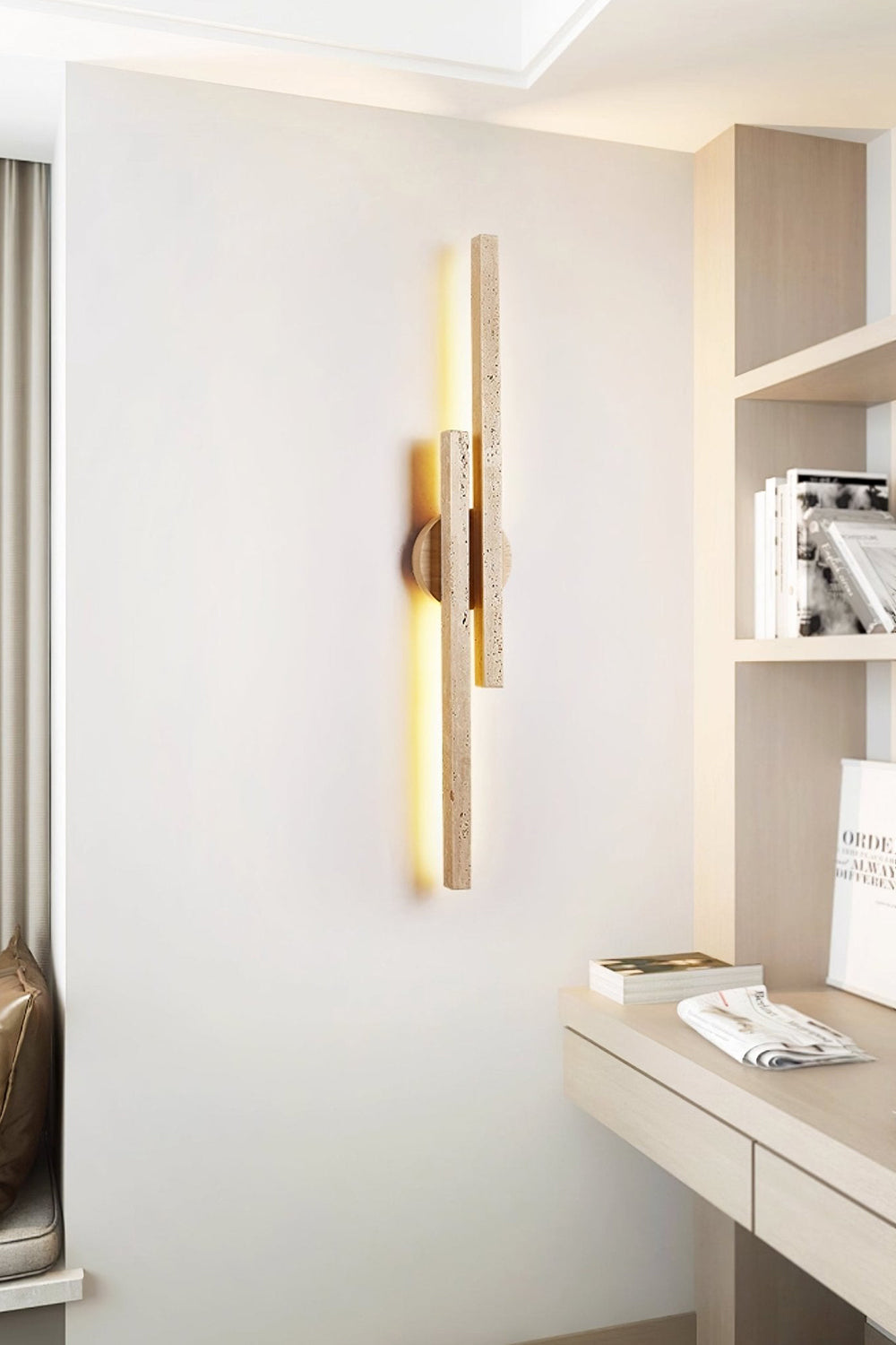 Aeris Travertine Wall Light - view 9 | everlamps