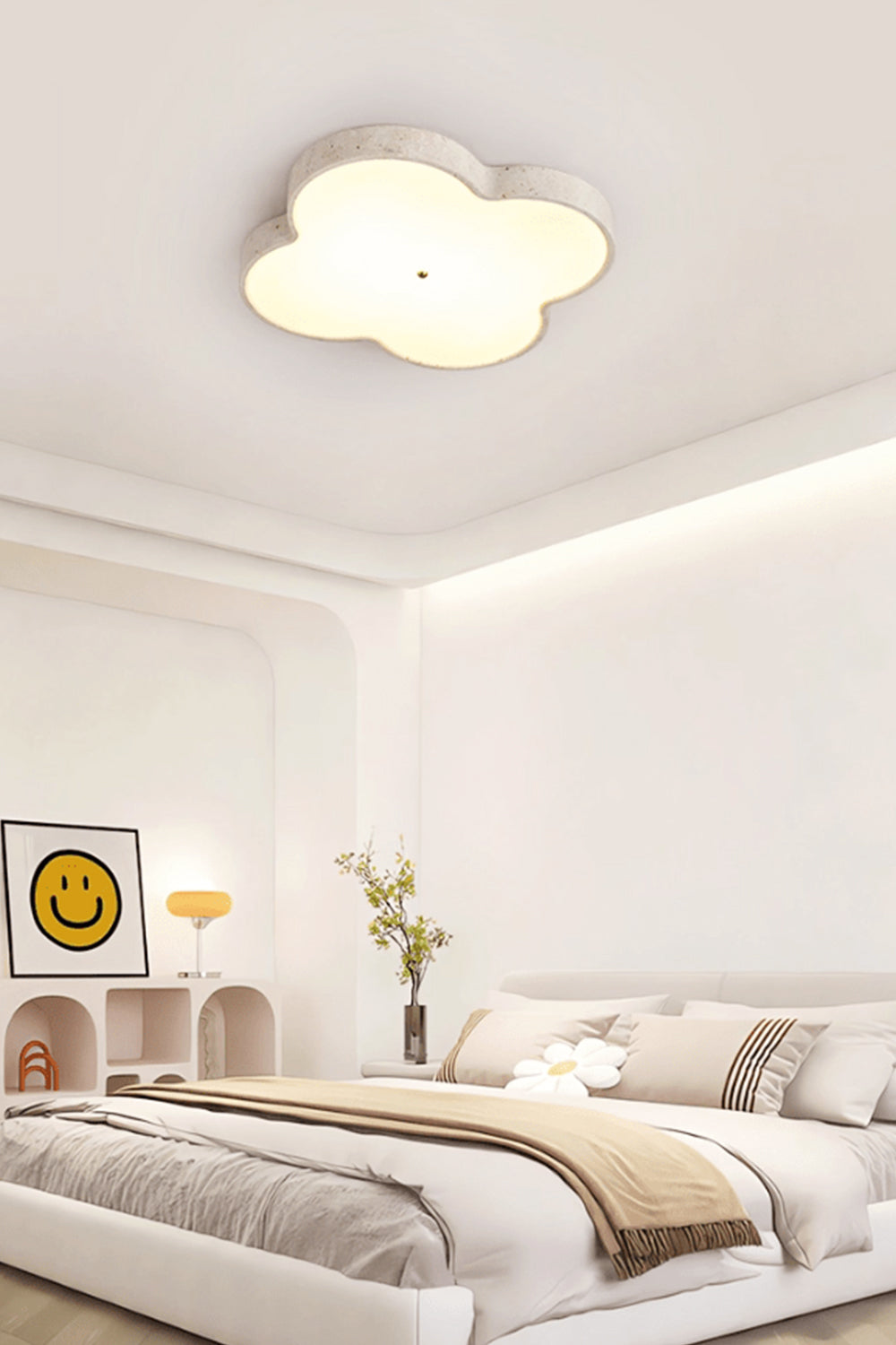 Aethel Cloud Travertine Ceiling Lamp - view 10 | everlamps