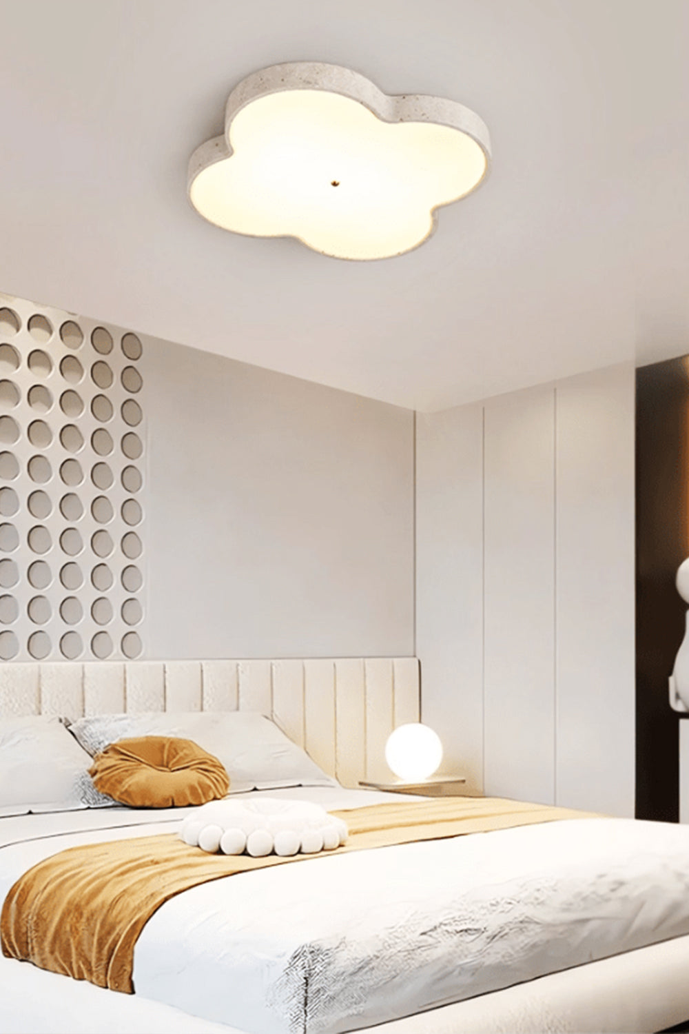 Aethel Cloud Travertine Ceiling Lamp - view 12 | everlamps