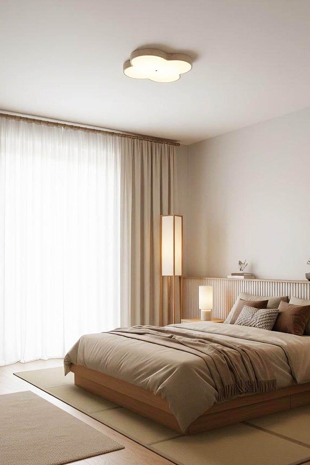Aethel Cloud Travertine Ceiling Lamp - view 7 | everlamps