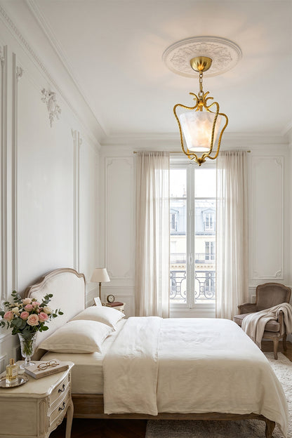 Aether Shell Gold Pendant Lamp for Bedroom | Samu  Lamp
