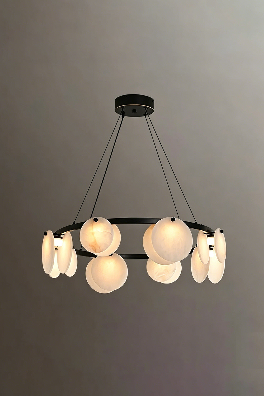 Alabaster Disc Ring Chandelier vexa lamps