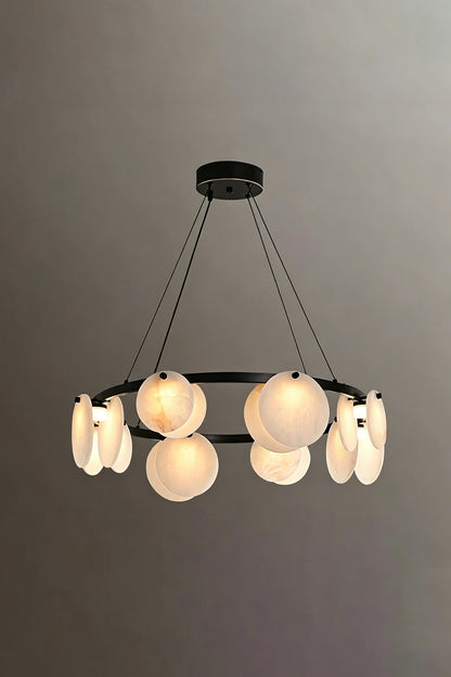 Alabaster Disc Ring Chandelier vexa lamps