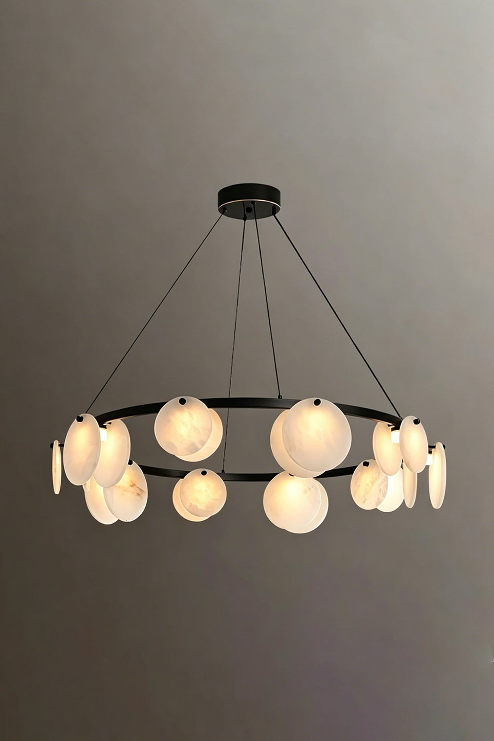 Alabaster Disc Ring Chandelier vexa lamps