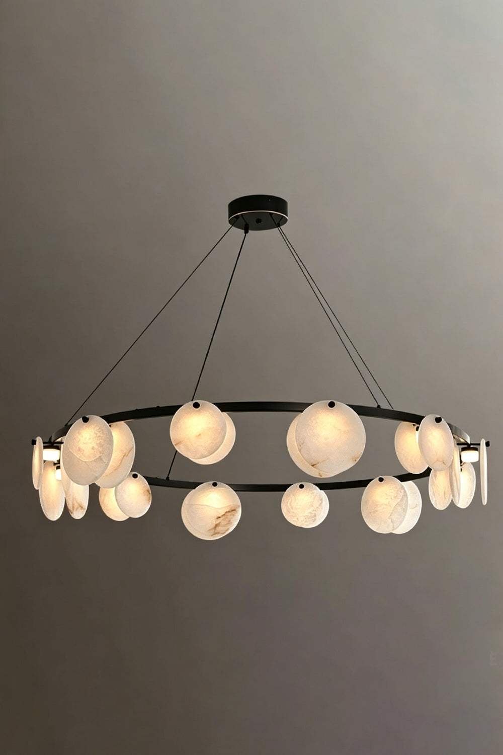 Alabaster Disc Ring Chandelier vexa lamps