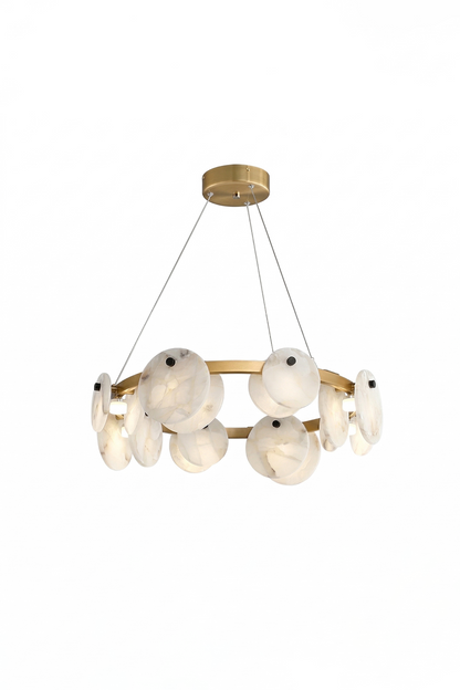 Alabaster Disc Ring Chandelier vexa lamps