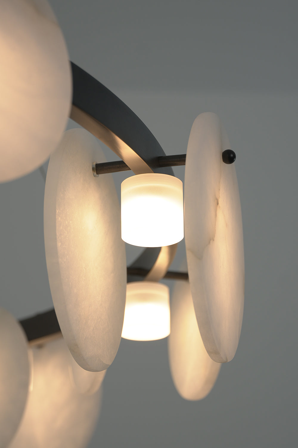 Alabaster Disc Ring Chandelier |Alabaster detail | vexa lamps