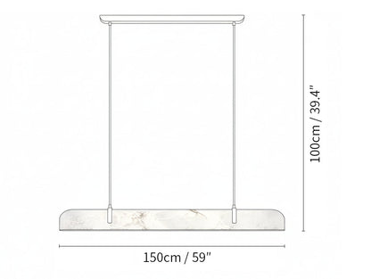 Linear Alabaster Chandelier