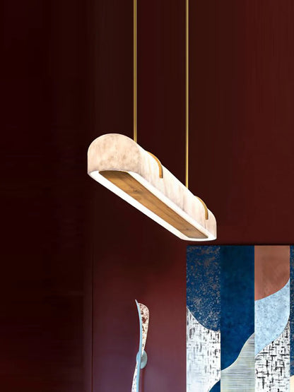 Linear Alabaster Chandelier