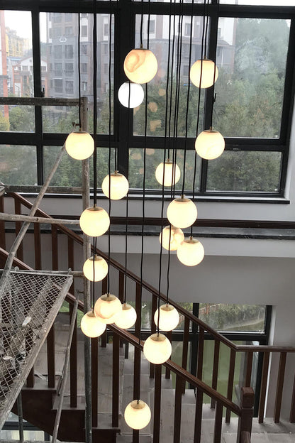 Alabaster Balls Cluster Chandelier - view 8 | everlamps