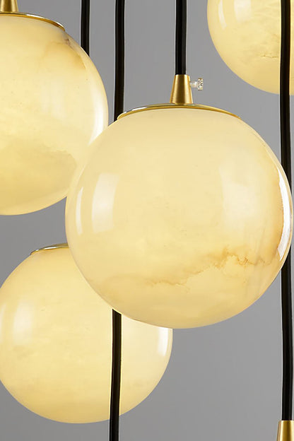 Alabaster Balls Cluster Chandelier - view 19 | everlamps