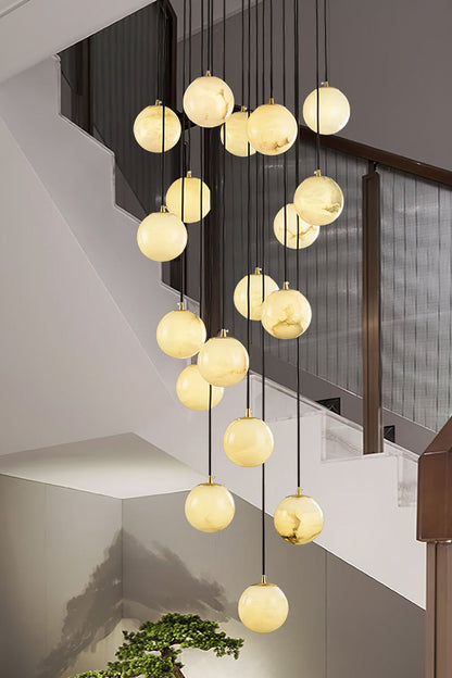 Alabaster Balls Cluster Chandelier - view 10 | everlamps